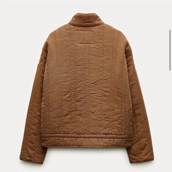 NWT Zara Washed Effect Quilted Jacket - Picture 2 of 12